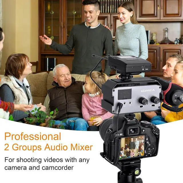 Alt view image 6 of 7 - DSLR Preamp, CVM-AX3 XLR Microphone Audio Mixer, Dual XLR/3.5mm/6.35mm Port Camera Mixer, Video Adapter with Real-time Monitoring for Canon Nikon Sony Panasonic DSLR Camera Camcorder