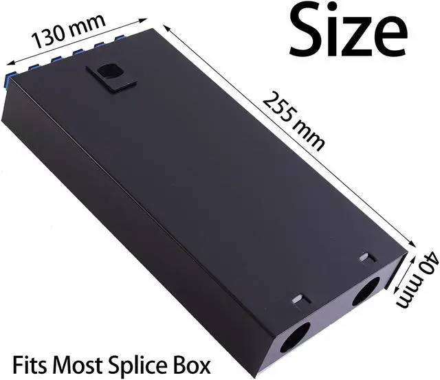 Alt view image 2 of 7 - SC SM 6Port Box +Cables Wall Mount Fiber Enclosure with Splicing Module and Loaded 6 Port SC-UPC Singlemode LGX Panel