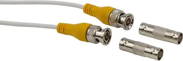 Alt view image 2 of 5 - 100ft Pre-Made All-in-One BNC Video and Power Cable with Connector for Surveillance CCTV Security Camera Video System - White