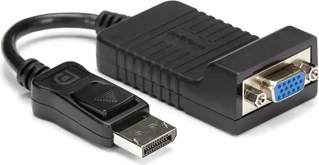 Main image of DisplayPort to VGA Adapter - Active DP to VGA Converter - 1080p Video - Durable - DP/DP++ Source to VGA Monitor Cable Adapter Dongle - DP 1.2 to VGA - Latching DP Connector (DP2VGA)