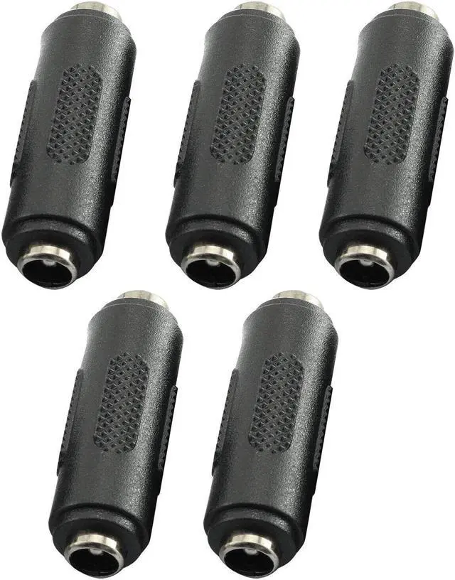 Main image of 2.1mm X 5.5mm DC Power Cable Female to Female Couplers, Pack of 5