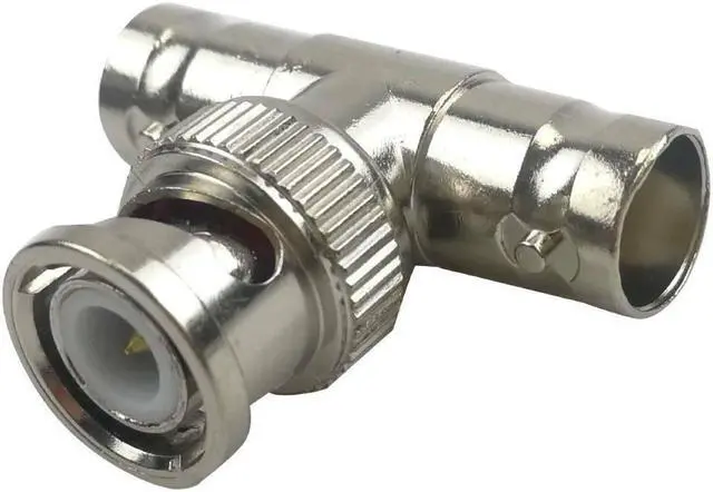 Main image of BNC T Adapter,T-Shaped Coax Splitter,1 Male to 2 Female Port 100pc