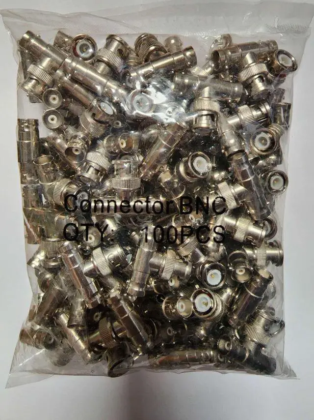 Alt view image 3 of 3 - BNC T Adapter,T-Shaped Coax Splitter,1 Male to 2 Female Port 100pc