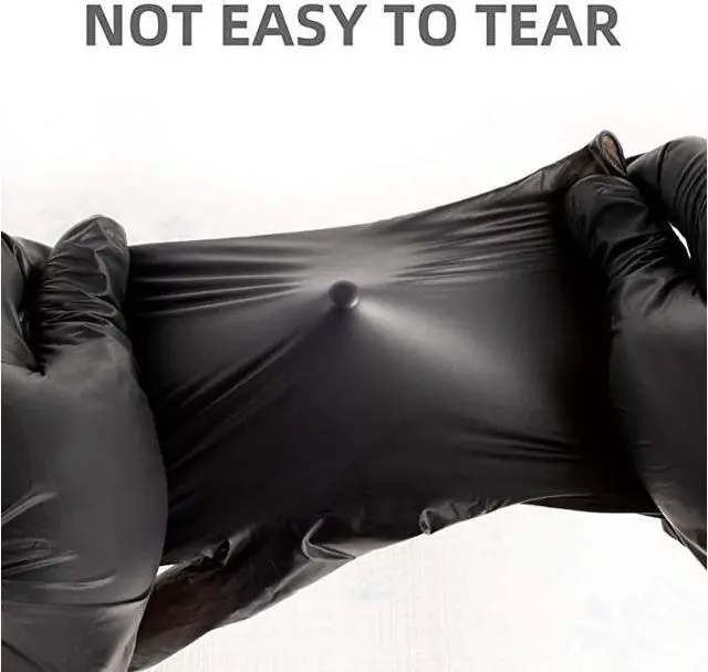 Alt view image 5 of 5 - 100 Black Vinyl Gloves , Latex & Nitrile Free-XL