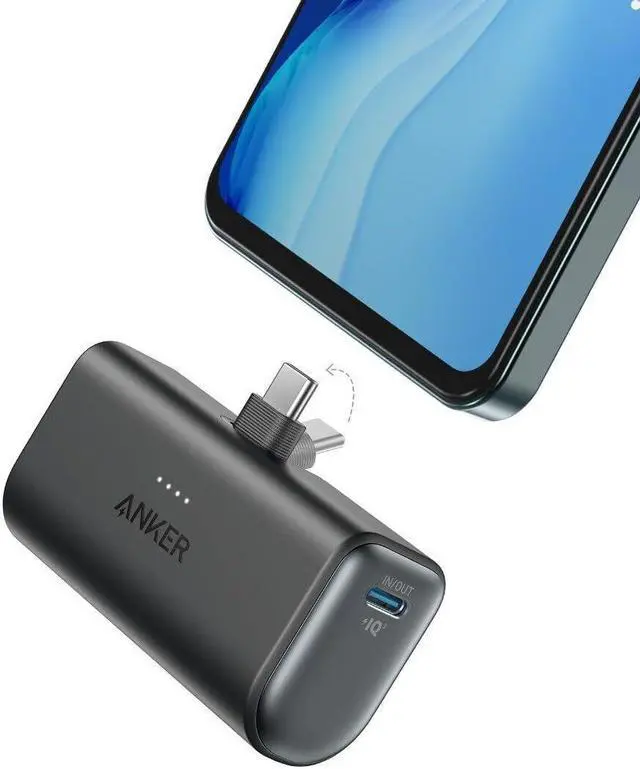 Main image of Nano Power Bank 5000mAh Built-in USB-C Connector 22.5W Portable Charger