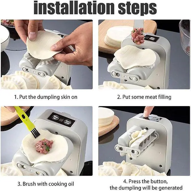 Alt view image 3 of 6 - Automatic Electric Dumpling Maker Machine Household Pressing Maker Mould Kitchen
