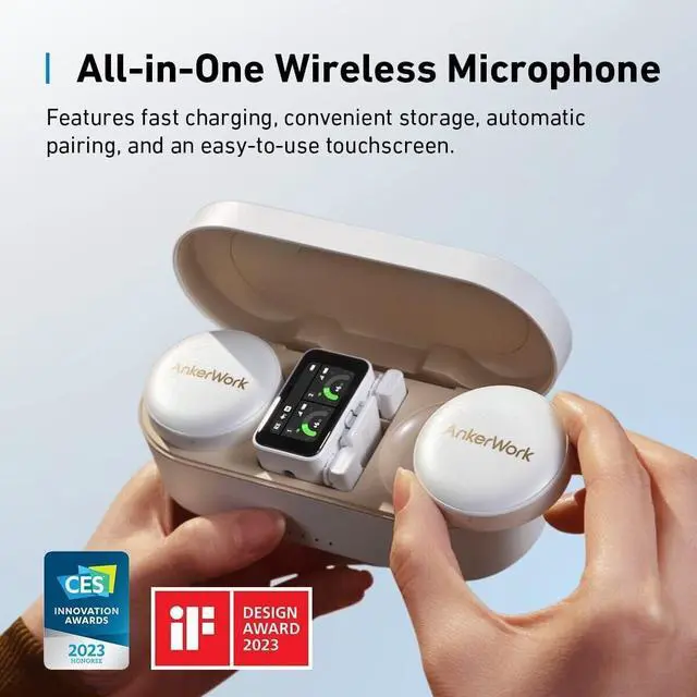 Alt view image 5 of 6 - M650 Wireless Lavalier Microphone Vlogs Pro Noise Cancellation+2xCover