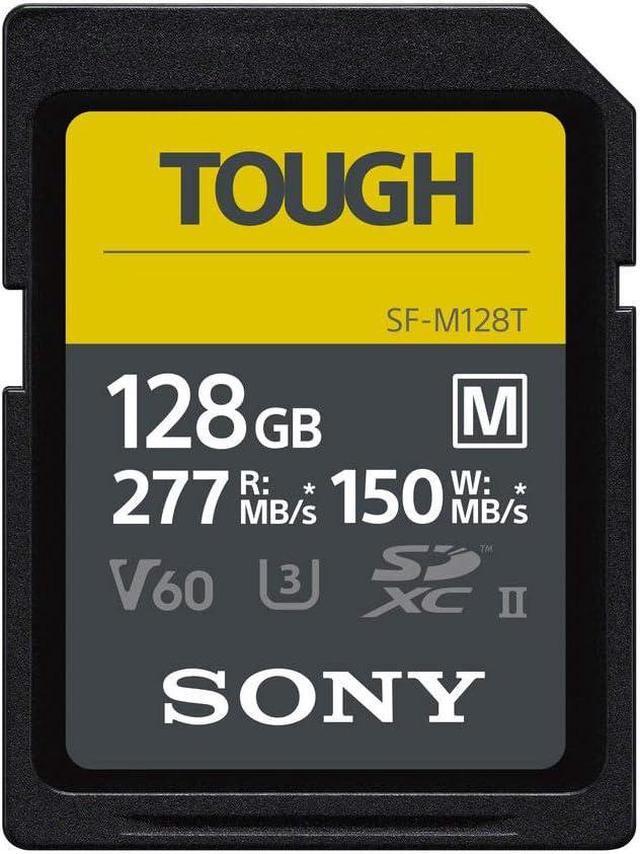 Main image of Sony TOUGH-M series SDXC UHS-II Card 128GB, V60, CL10, U3, Max R277MB/S, W150MB/S (SF-M128T/T1)