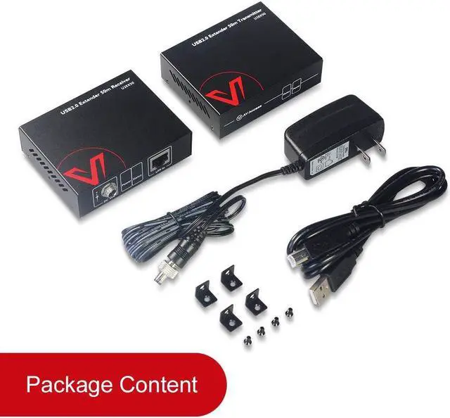 Alt view image 5 of 7 - USB Extender Over Cat5e/6/6a/7 196ft/60M, 4 USB 2.0 Ports, Plug and Play, No Driver, Supports All Operating System, Keyboard and Mouse USB Over Ethernet