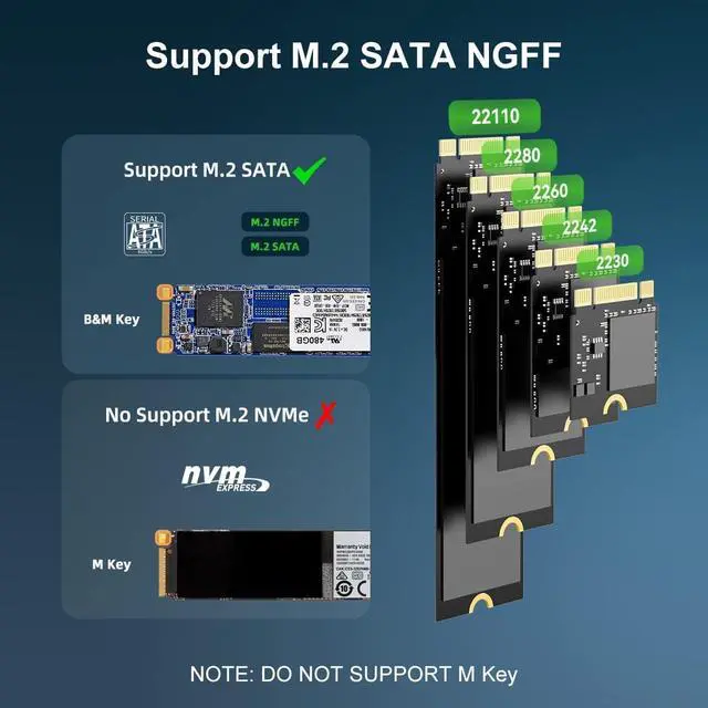 Alt view image 6 of 7 - 5 Bay M.2 SATA Duplicator Cloner, 5Gbps USB 3.0 to M.2 SSD Adapter Docking Station, 10TB Capacity, Tool-Free