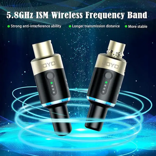 Alt view image 5 of 5 - 5.8GHz Wireless Microphone System XLR Mic Adapter 4 Channels Dynamic Wireless Transmitter and Receiver for Audio Mixer, PA System and DSLR Camera (MW-1)