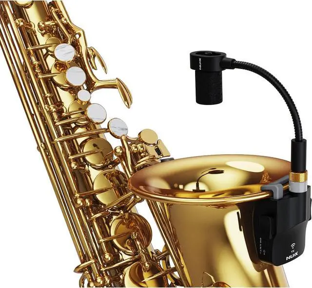 Alt view image 7 of 7 - B-6 Saxophone Wireless System with Charging Case,Operation Range of 20 Meters,High-Resolution 24- bit/44.1kHz Audio,2.4GHz Wireless Saxophone Microphone
