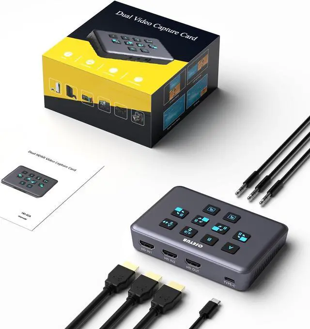 Alt view image 7 of 7 - External Capture Card, Dual-Channel Audio Video External Camera Capture Card Stream and Record in 1080P/60fps Compatible with Xbox Series X/S, PS5/PS4/Pro, Nintendo Switch on OBS, Zoom and PC/Mac