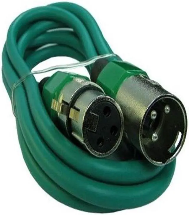 Alt view image 2 of 3 - 10 PACK 6 ft foot 3 pin male to female XLR mic microphone audio cables cords