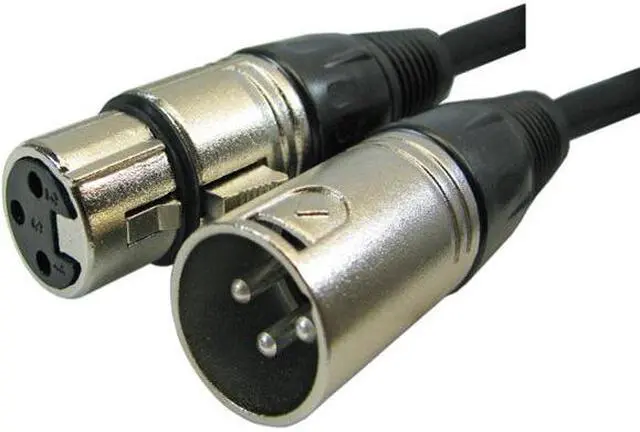 Alt view image 2 of 2 - 5 Pack Lot 3Pin XLR Male to Female Microphone Mic mike extension Cable 25ft foot