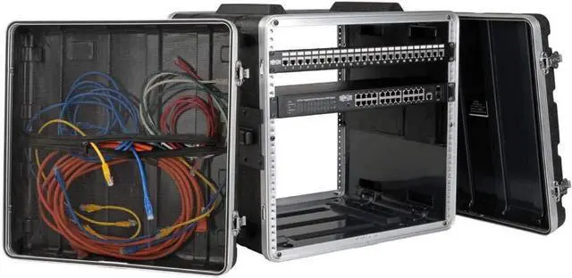 Alt view image 3 of 7 - Tripp Lite 10U Server Rack Equipment Case, Flight Case Shipping Transportation, Black (SRCASE10U)