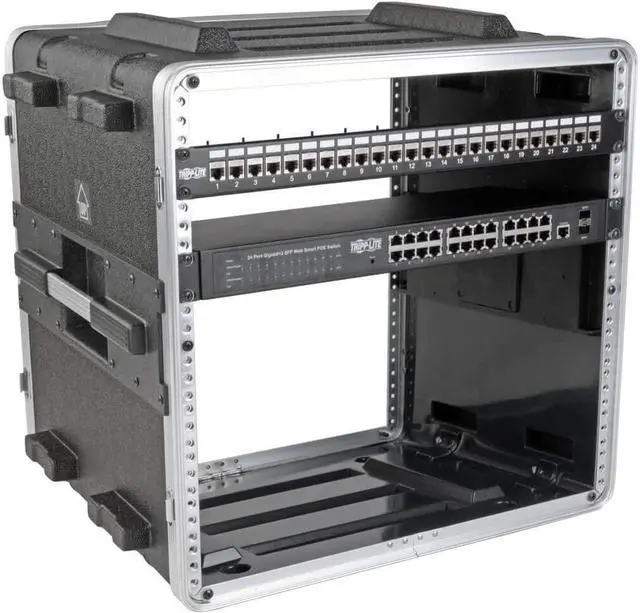 Alt view image 4 of 7 - Tripp Lite 10U Server Rack Equipment Case, Flight Case Shipping Transportation, Black (SRCASE10U)