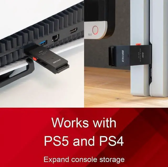 Alt view image 4 of 7 - External SSD 1TB - Up to 600MB/s - USB-C - USB-A - USB 3.2 Gen 2 (Compatible with PS4 / PS5 / Windows/Mac) - External Solid State Drive Stick - SSD-PUT1.0U3B