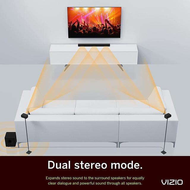 Alt view image 3 of 7 - VIZIO V-Series 5.1 Home Theater Sound Bar with Dolby Audio, Bluetooth, Wireless Subwoofer, Voice Assistant Compatible, Includes Remote Control - V51x-J6