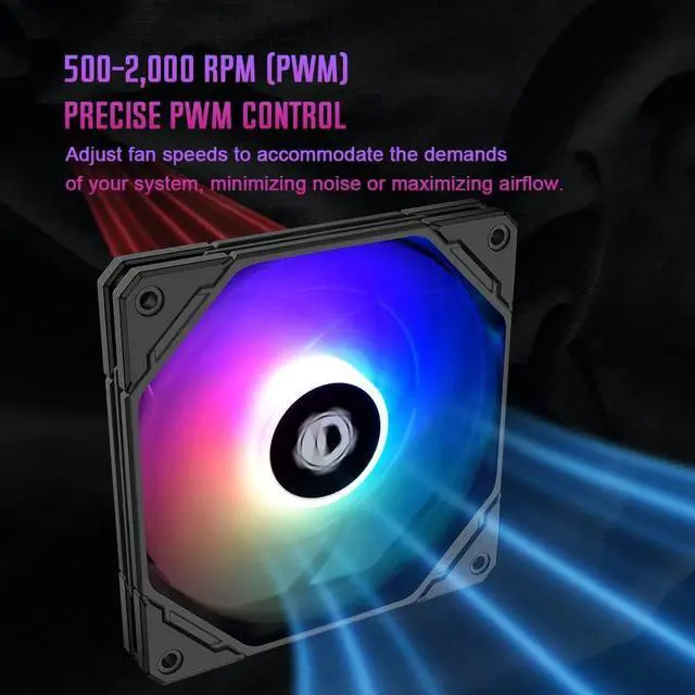 Alt view image 5 of 6 - IS-55 ARGB CPU Cooler Low Profile 57mm Height CPU Air Cooler ARGB 5 Heatpipes 120x120x15mm Slim Fan, CPU Fan for Intel LGA1700/115X/1200; AMD AM4/AM5, For Desktop