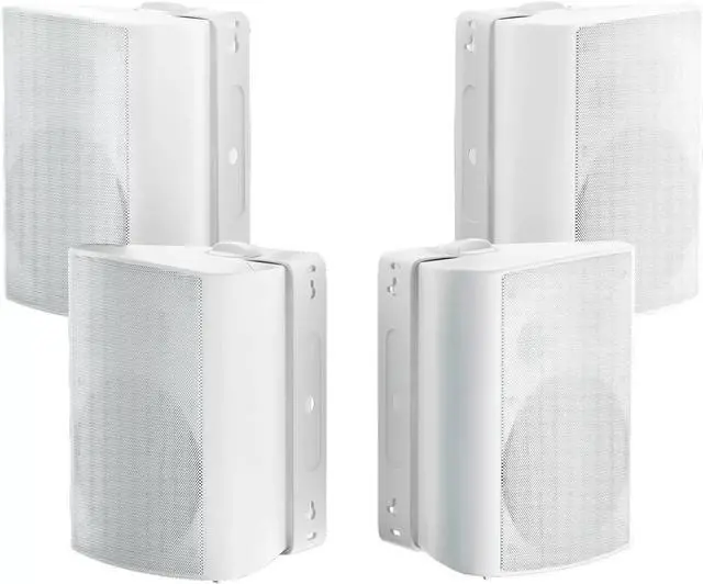 Main image of 6.5 Inch 800W Outdoor Bluetooth Speakers Wired Waterproof with Multifunctional Amplifier, Wall Mount Speakers for Patio Home Poolside Deck Backyard(4 Speakers,White)