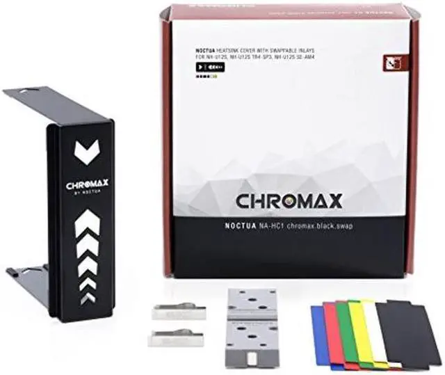 Alt view image 5 of 5 - Noctua NH-U12S CPU Cooler with NA-HC1 chromax.Black.swap Heatsink Covers