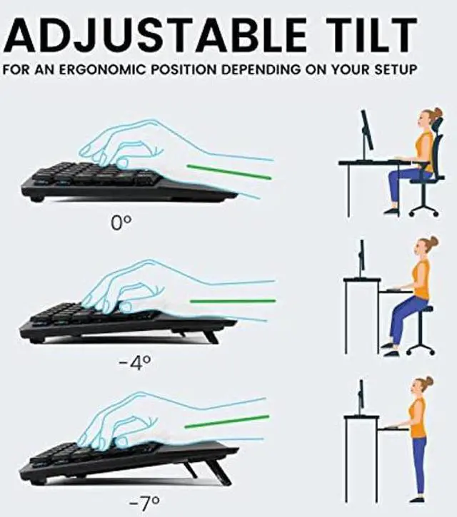 Alt view image 5 of 5 - Perixx PERIBOARD-535BR Wired Ergonomic Mechanical Split Keyboard - Low-Profile Brown Tactile Switches - Programmable Feature with Macro Keys - Compatible with Windows and Mac OS X - US English