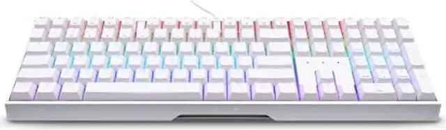 Alt view image 3 of 5 - Cherry MX 3.0 S Wired Mechanical Gaming Keyboard. Aluminum Housing Built for Gamers w/MX Red Silent Switches. RGB Backlit Color Display Over 16m Colors. from The Makers of MX. Full Size. Pure White.
