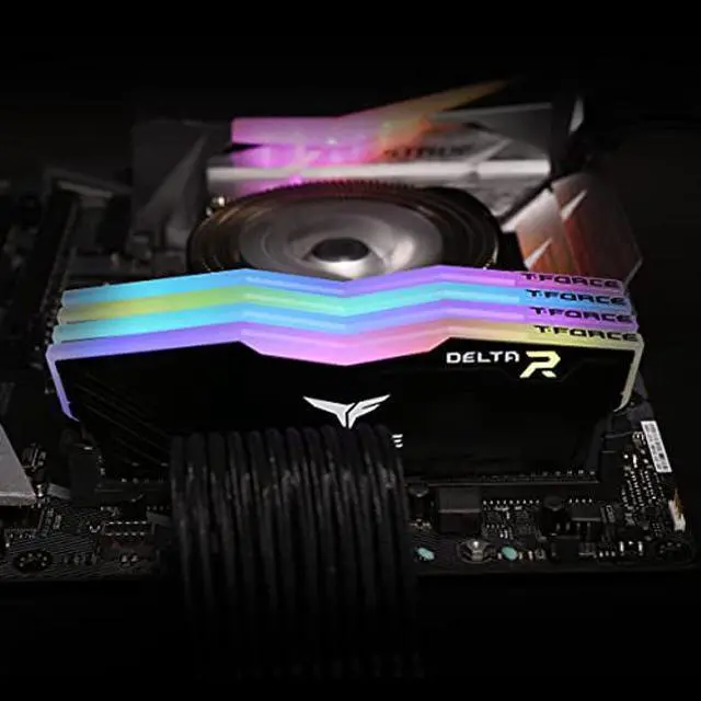 Alt view image 4 of 5 - TEAMGROUP T-Force Delta RGB DDR4 32GB (2x16GB) 3200MHz (PC4-25600) CL16 Desktop Memory Module Ram TF3D432G3200HC16FDC01 - Black