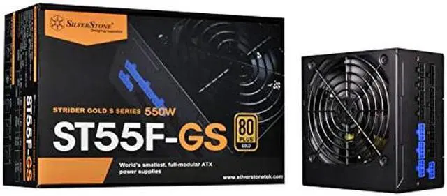 Alt view image 2 of 5 - SilverStone Technology 550W Computer Power Supply PSU Fully Modular with 80 Plus Gold & 140mm Design Power Supply (SST-ST55F-GS)