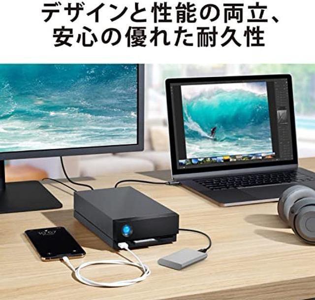 Alt view image 2 of 5 - LaCie Portable SSD 1TB External Solid State Drive - USB-C, USB 3.2 Gen 2, speeds up to 1050MB/s, Moon Silver, for Mac PC and iPad, with Rescue Services (STKS1000400)