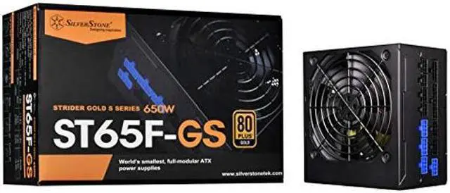 Alt view image 2 of 5 - SilverStone Technology 650W Computer Power Supply PSU Fully Modular with 80 Plus Gold & 140mm Design Power Supply (SST-ST65F-GS)