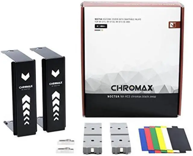 Alt view image 5 of 5 - Noctua NH-D15 SE-AM4 CPU Cooler with NA-HC3 chromax.Black.swap Heatsink Covers