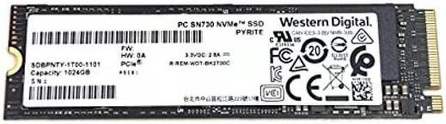 Western Digital 1TB SSD, PC SN730 NVMe PCIe Gen3 x4 M.2 2280