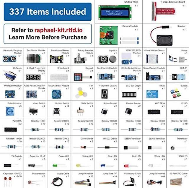 Alt view image 2 of 5 - SunFounder Raspberry Pi Ultimate Starter Kit for Raspberry Pi 4B 3B+ 400 with Raspberry Pi Pico Robot Car Kit