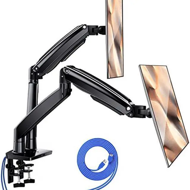 Main image of ErGear Dual Monitor Stand Mount, Ultrawide 13-35 Inch Height Adjustable Computer Screen Gas Spring Monitor Arm Desk Mount Full Motion, Each Arm Holds up to 26.4lbs