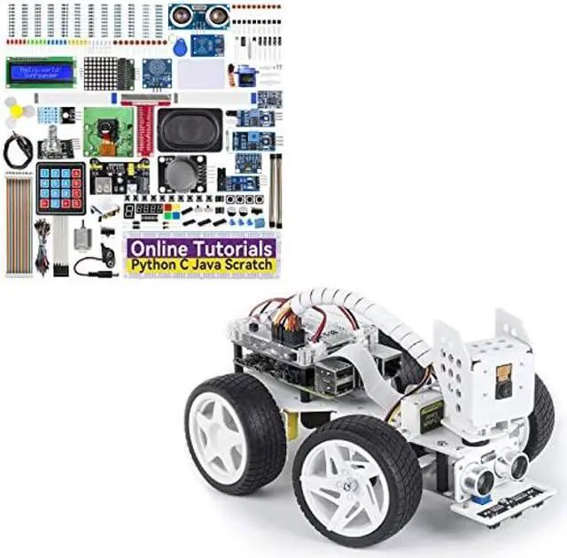 Main image of SunFounder Raspberry Pi Ultimate Starter Kit for Raspberry Pi 4B 3B+ 400 with Raspberry Pi Smart Video Robot Car Kit