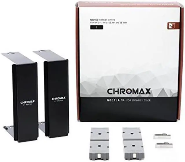 Alt view image 5 of 5 - Noctua NH-D15 chromax.Black CPU Cooler with NA-HC4 chromax.Black Heatsink Covers