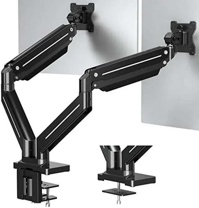 Main image of MOUNTUP Dual Monitor Desk Mount for 13-42'' Computer Screen, Ultrawide Monitor Arm Holds up to 37.5 lbs Each, Full Motion Monitor Stand for 2 Monitors with Clamp/Grommet Base, VESA Mount 75x75 100x100