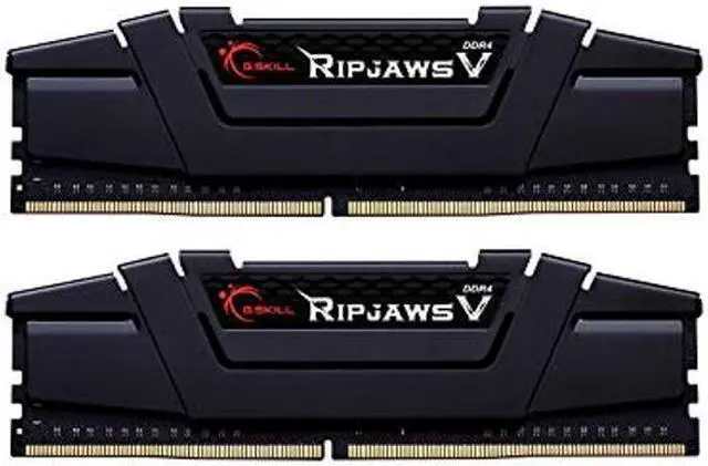 Main image of G.SKILL Ripjaws V Series (Intel XMP) DDR4 RAM 32GB (2x16GB) 3600MT/s CL16-19-19-39 1.35V Desktop Computer Memory UDIMM - Black (F4-3600C16D-32GVKC)
