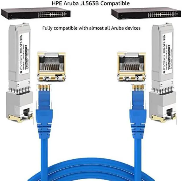 Alt view image 4 of 5 - 10G SFP+ RJ45 80m for HPE Aruba ProCurve JL563B 10GBase-T SFP+ Transceiver 80m Copper Cat6a/7 10G-T SFP+ to RJ-45 Module