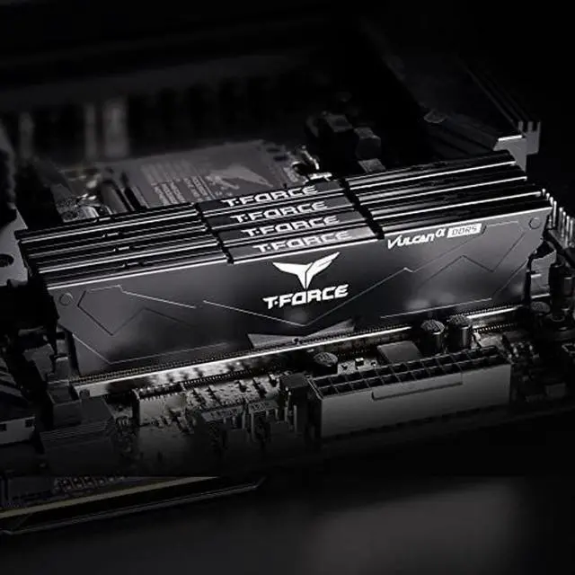 Alt view image 2 of 5 - TEAMGROUP T-Force Vulcan Alpha DDR5 Ram 32GB Kit (2x16GB) 5600MHz (PC5-44800) CL40 Desktop Memory Module Ram (Black) AMD Optimized Memory FLABD532G5600HC40BDC01