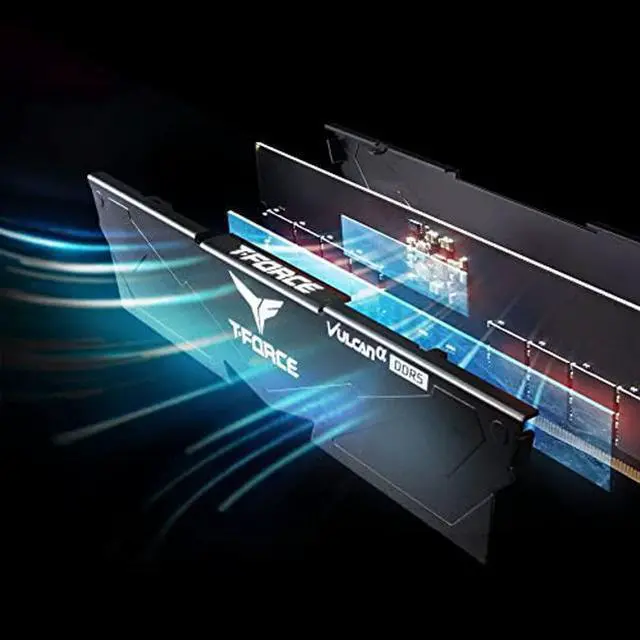 Alt view image 4 of 5 - TEAMGROUP T-Force Vulcan Alpha DDR5 Ram 32GB Kit (2x16GB) 5600MHz (PC5-44800) CL40 Desktop Memory Module Ram (Black) AMD Optimized Memory FLABD532G5600HC40BDC01