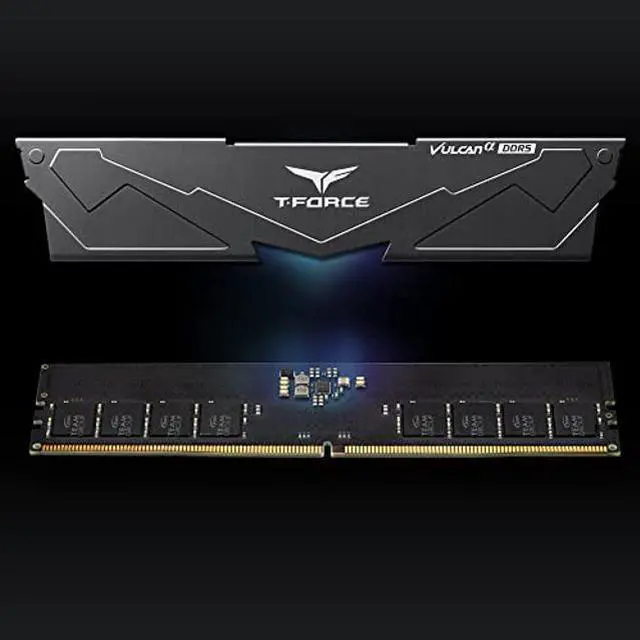 Alt view image 5 of 5 - TEAMGROUP T-Force Vulcan Alpha DDR5 Ram 32GB Kit (2x16GB) 5600MHz (PC5-44800) CL40 Desktop Memory Module Ram (Black) AMD Optimized Memory FLABD532G5600HC40BDC01