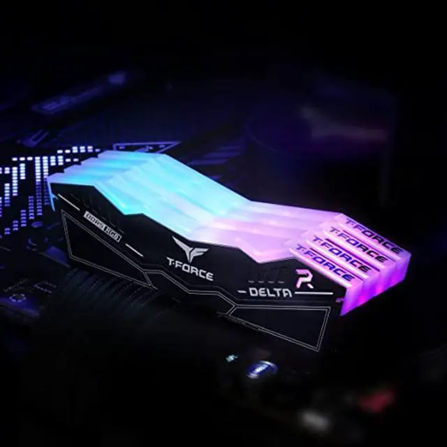 Alt view image 2 of 5 - TEAMGROUP T-Force Delta RGB DDR5 Ram 32GB (2x16GB) 6000MHz PC5-48000 CL38 Desktop Memory Module Ram for 600 700 Series Chipset XMP 3.0 Ready Black - FF3D532G6000HC38ADC01