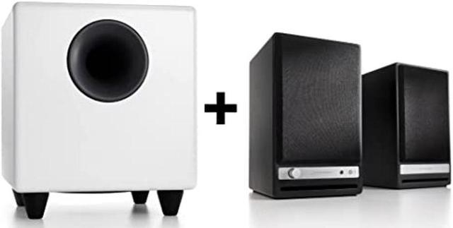 Audioengine HD3 Black Powered Bluetooth Speakers and S8 White