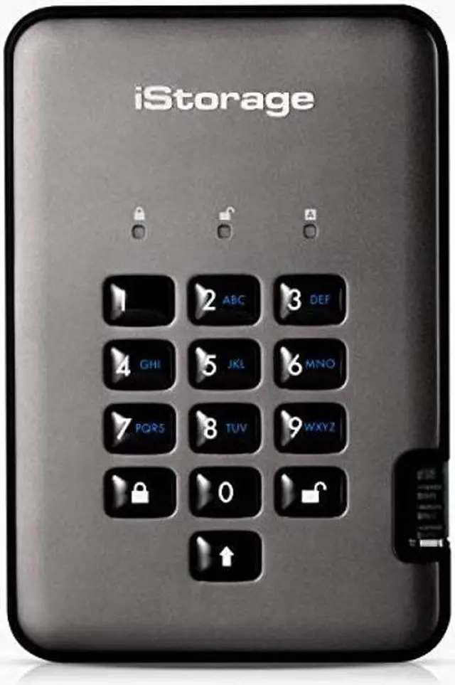 Main image of iStorage diskAshur PRO2 HDD 5TB | Secure Portable Hard Drive | FIPS Level 3 certified | Password Protected | Dust/Water-Resistant | Hardware encryption