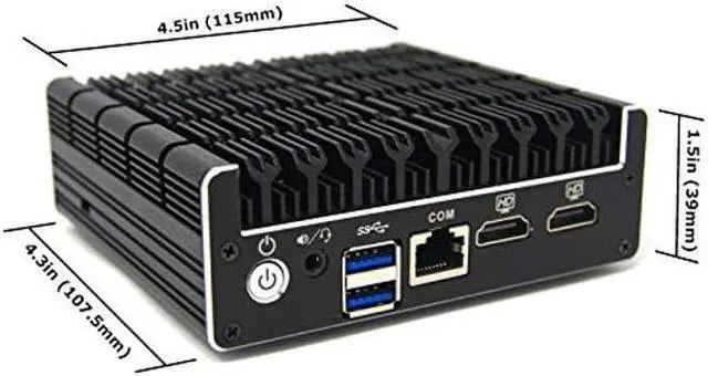 Alt view image 3 of 4 - Protectli Vault FW4C - 4 Port, Firewall Micro Appliance/Mini PC - Intel J3710, 2.5G Ports, AES-NI, 8GB DDR3 RAM, 120GB SSD