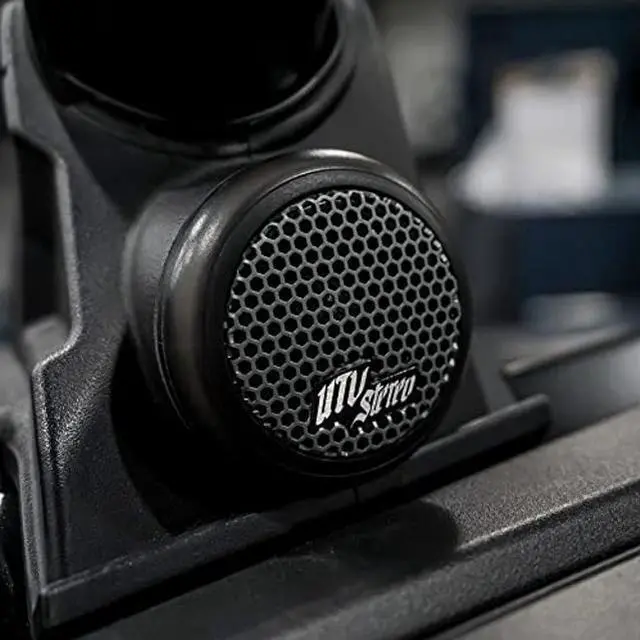 Alt view image 2 of 5 - UTV Stereo RZR Pro R, Turbo R & Pro XP 1' Neodymium Magnet Tweeters Upgrade w/LED RGB Rings - High-Performance Neo Tweeter Upgrade