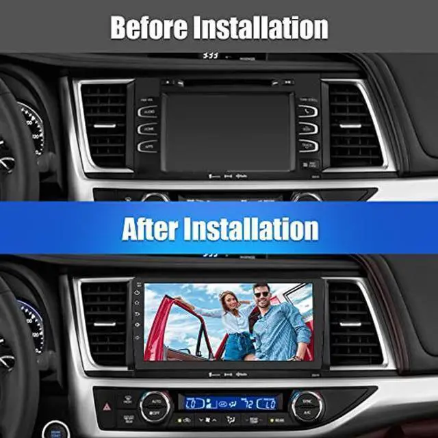 Alt view image 2 of 5 - Car Radio for Toyota Highlander 2014-2019 Built in Carplay/Android Auto,Android 12 Head Unit 4G RAM 64GROM with WiFi GPS Navigation Bluetooth Steering Wheel Control